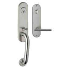 Metro Tubular Dummy Handleset with Interior Lever 12 from the Stainless Steel Collection