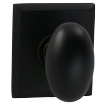 Non-Turning One-Sided Door Knob with Egg Knob and Rectangular Rose from the Prodigy Collection