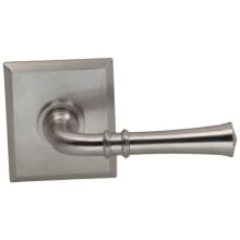 Passage Door Lever Set with Traditional Lever and Rectangular Rose from the Prodigy Collection