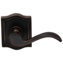 Passage Door Lever Set with Wave Lever and Arched Rose from the Prodigy Collection