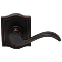 Privacy Door Lever Set with Wave Lever and Arched Rose from the Prodigy Collection