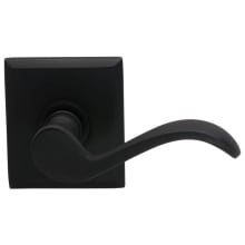 Privacy Door Lever Set with Wave Lever and Rectangular Rose from the Prodigy Collection