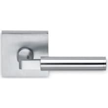 Privacy Door Lever Set with 914S Modern Tube Handle and Square Backplate