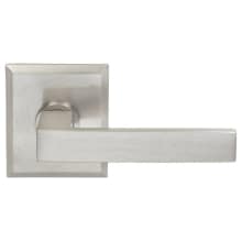 Square Passage Door Lever Set with Rectangular Style Rose from the Prodigy Collection
