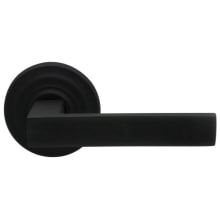 Square Privacy Door Lever Set with Traditional Style Rose from the Prodigy Collection