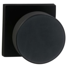 Puck Non-Turning One-Sided Dummy Door Knob with Square Rose from the Prodigy Collection