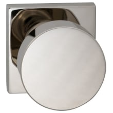 Puck Non-Turning One-Sided Dummy Door Knob with Square Rose from the Prodigy Collection