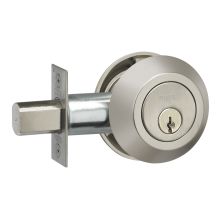 Modern Single Cylinder Deadbolt with Round Rose from the Prodigy Collection