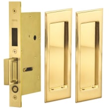 Solid Brass 2-5/16" Wide Rectangular Pocket Door Flush Dummy Set