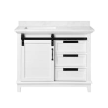 Edenderry 42" Free Standing Single Basin Vanity Set with Wood Cabinet, Cultured Marble Vanity Top, and Power Bar