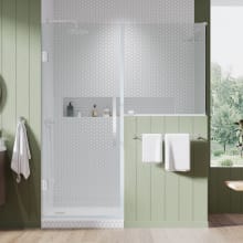 Endless 72" High x 47-7/8" Wide x 31-1/8" Deep Hinged Semi Frameless Shower Enclosure with Clear Glass