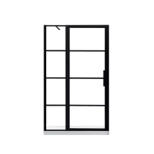 Milano 78-3/4" High x 46-3/16" Wide Hinged Framed Shower Door with Clear Glass