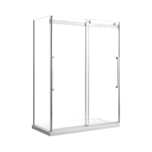 Montebelo 81-1/2" High x 60" Wide x 32" Deep Pivot Frameless Shower Enclosure with Tempered Glass