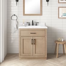 Bailey 30" Free Standing Single Basin Vanity Set with Cabinet and Stone Composite Vanity Top