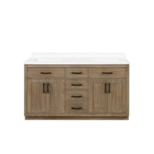 Bailey 60" Free Standing Double Basin Vanity Set with Cabinet and Quartz Vanity Top