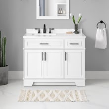 Emery 42" Free Standing Single Basin Vanity Set with Cabinet and Engineered Stone Vanity Top