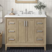 Maverick 42" Free Standing Single Basin Vanity Set with Cabinet and Engineered Stone Vanity Top