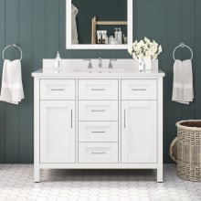 Tahoe 42" Free Standing Single Basin Vanity Set with Cabinet and Cultured Marble Vanity Top