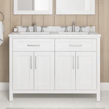 Tahoe 48" Free Standing Double Basin Vanity Set with Cabinet and Engineered Marble Vanity Top