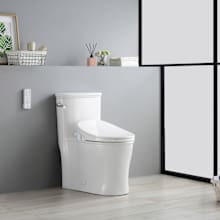 Volta 1.06 / 1.6 GPF Dual Flush One Piece Elongated Toilet with Left Hand Lever - Bidet Seat Included