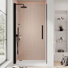 Endless 72" High x 29-3/8" Wide Hinged Semi Frameless Shower Door with Clear Glass