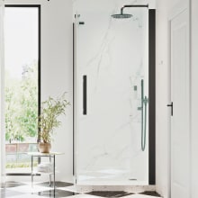 Endless 72" High x 28-9/16" Wide x 30-1/2" Deep Hinged Semi Frameless Shower Enclosure with Clear Glass