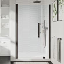 Endless 72" High x 36" Wide Hinged Semi Frameless Shower Enclosure with Clear Glass and Shower Base