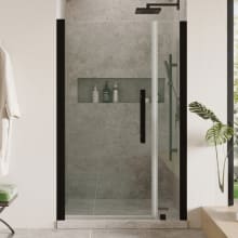 Endless 72" High x 35-3/4" Wide Hinged Semi Frameless Shower Enclosure with Clear Glass
