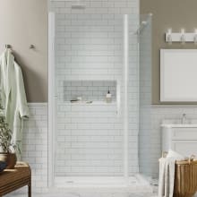 Endless 72" High x 34-1/2" Wide x 32-1/2" Deep Hinged Semi Frameless Shower Enclosure with Clear Glass