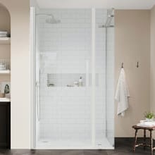 Endless 72" High x 36-1/2" Wide x 32-1/2" Deep Hinged Semi Frameless Shower Enclosure with Clear Glass