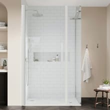 Endless 72" High x 36-1/2" Wide x 34-1/2" Deep Hinged Semi Frameless Shower Enclosure with Clear Glass