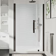 Endless 72" High x 40" Wide Hinged Semi Frameless Shower Enclosure with Clear Glass