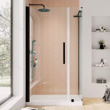 Endless 72" High x 40" Wide x 36" Deep Hinged Semi Frameless Shower Enclosure with Clear Glass