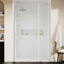 Endless 72" High x 43-3/4" Wide Hinged Semi Frameless Shower Enclosure with Clear Glass