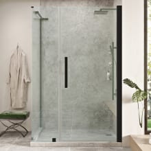 Endless 72" High x 42-1/2" Wide x 32-1/2" Deep Hinged Semi Frameless Shower Enclosure with Clear Glass