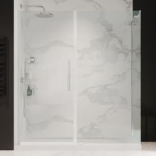 Endless 72" High x 60" Wide x 32" Deep Hinged Semi Frameless Shower Enclosure with Clear Glass