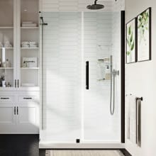 Endless 72" High x 60" Wide x 34" Deep Hinged Semi Frameless Shower Enclosure with Clear Glass