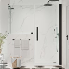 Endless 72" High x 52-9/16" Wide x 36-13/16" Deep Hinged Semi Frameless Shower Enclosure with Clear Glass