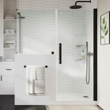 Endless 72" High x 58-9/16" Wide x 30-13/16" Deep Hinged Semi Frameless Shower Enclosure with Clear Glass