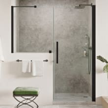 Endless 72" High x 65-13/16" Wide Hinged Semi Frameless Shower Enclosure with Clear Glass