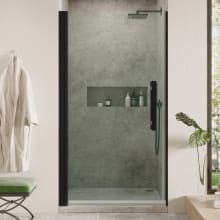 Endless 72" High x 33" Wide Hinged Semi Frameless Shower Door with Clear Glass