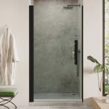 Endless 72" High x 33" Wide Hinged Semi Frameless Shower Door with Clear Glass