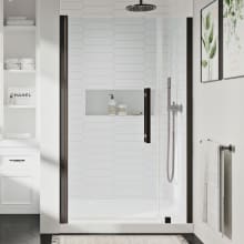 Endless 72" High x 40" Wide Hinged Semi Frameless Shower Enclosure with Clear Glass