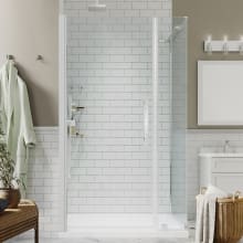 Endless 72" High x 40" Wide x 36" Deep Hinged Semi Frameless Shower Enclosure with Clear Glass