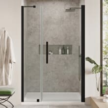 Endless 72" High x 48" Wide Hinged Semi Frameless Shower Enclosure with Clear Glass