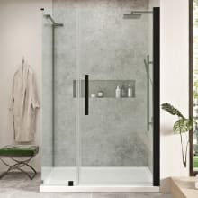 Endless 72" High x 48" Wide x 32" Deep Hinged Semi Frameless Shower Enclosure with Clear Glass