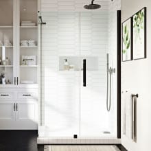 Endless 72" High x 63-7/16" Wide x 32-1/2" Deep Hinged Semi Frameless Shower Enclosure with Clear Glass