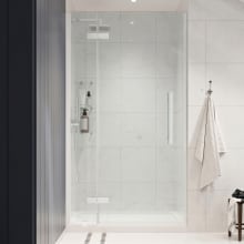 Endless 72" High x 38" Wide Hinged Semi Frameless Shower Enclosure with Clear Glass