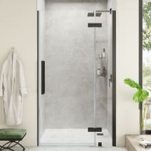 Endless 72" High x 37-11/16" Wide Hinged Semi Frameless Shower Enclosure with Clear Glass