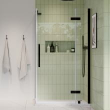 Endless 72" High x 36-7/8" Wide x 32-3/16" Deep Hinged Semi Frameless Shower Enclosure with Clear Glass